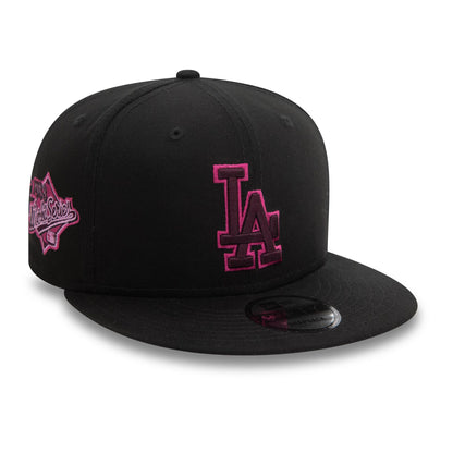 This is a LA Dodgers Seasonal World Series Black 9FIFTY Snapback Cap 1