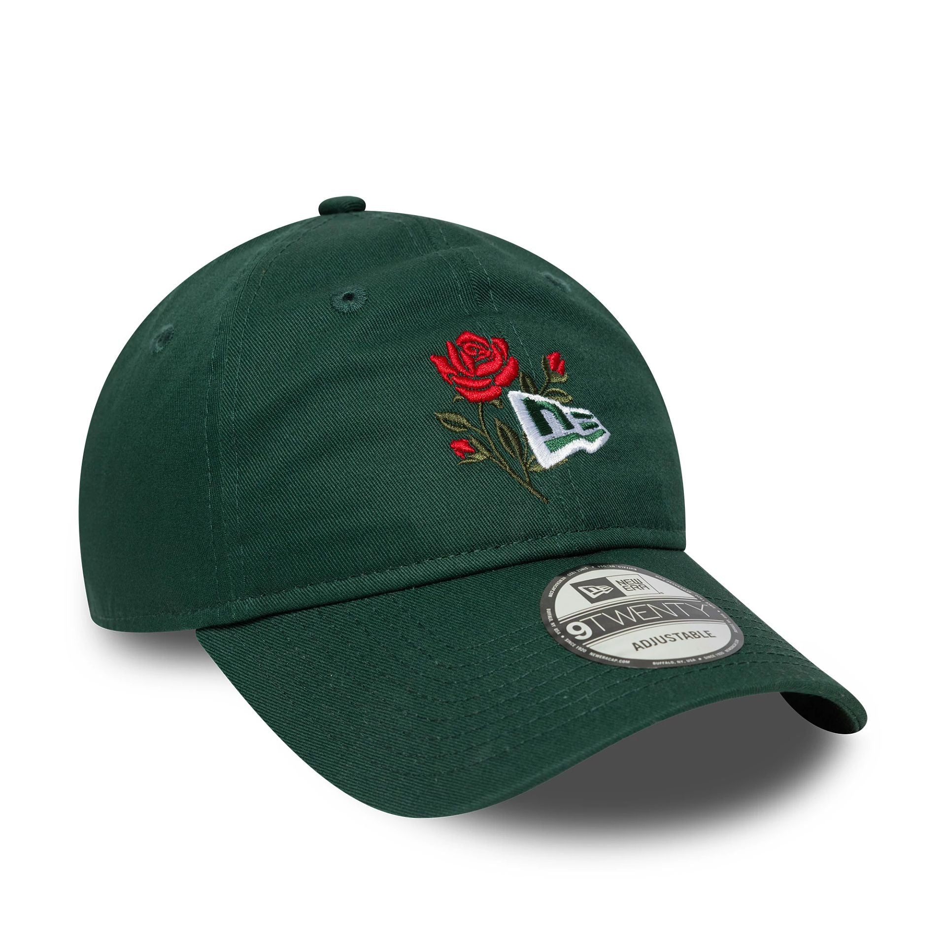 This is a  New Era Rose Icon Dark Green 9TWENTY Adjustable Cap 4