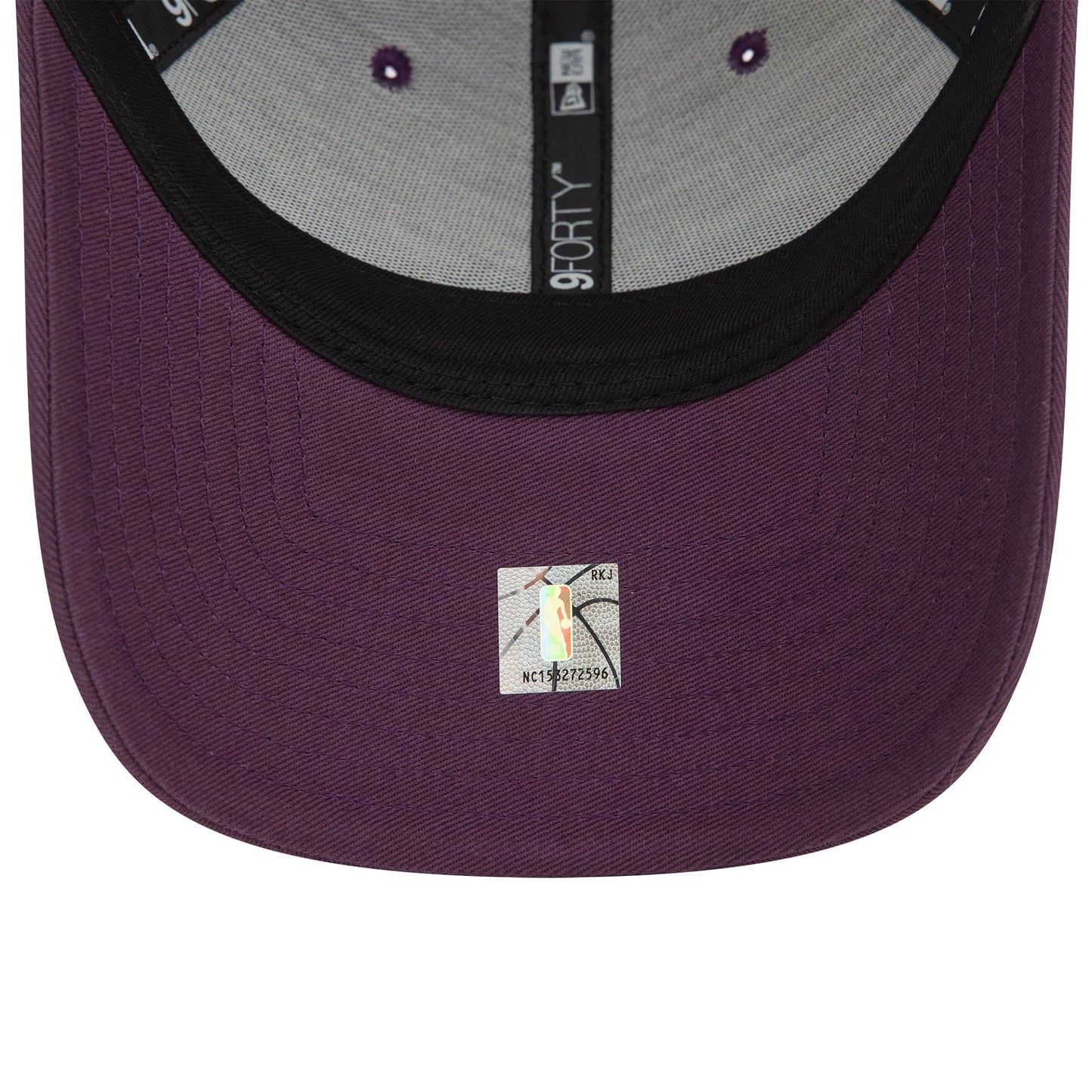 This is a LA Lakers Metallic Outline Dark Purple 9FORTY Adjustable Cap 5