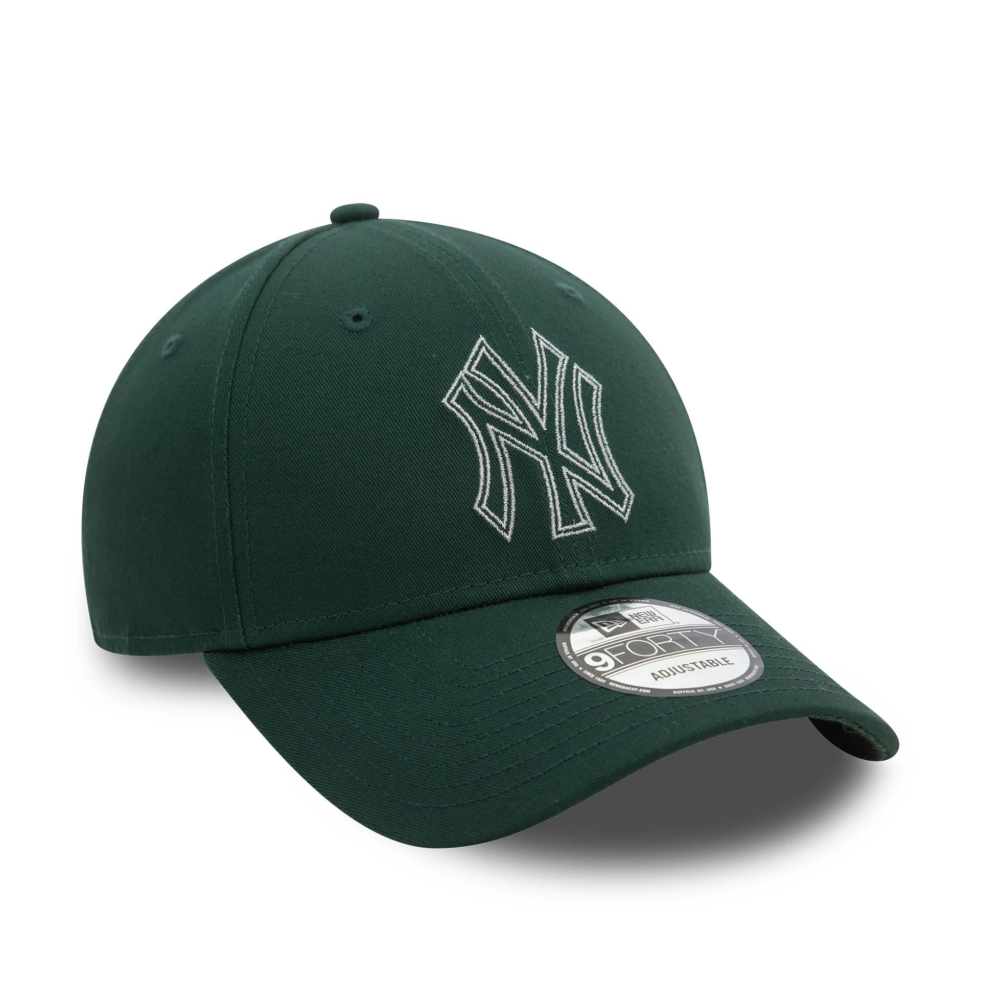 This is a New York Yankees Metallic Outline Dark Green 9FORTY Adjustable Cap 4