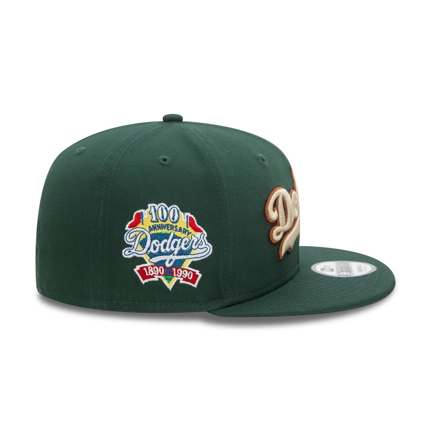 This is a LA Dodgers Wordmark Patch Dark Green 9FIFTY Snapback Cap 4