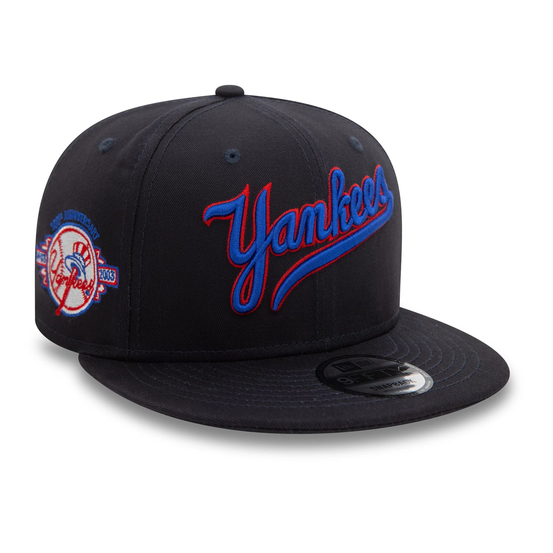 This is a New York Yankees Wordmark Patch Navy 9FIFTY Snapback Cap 1