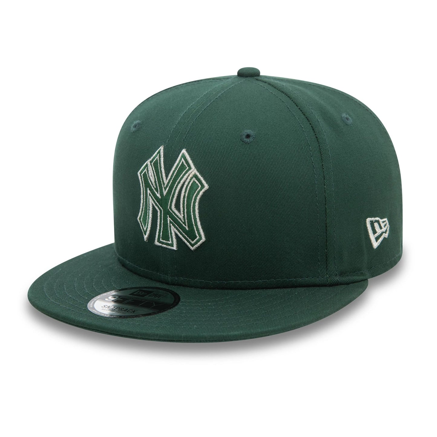 This is a New York Yankees Metallic Outline Dark Green 9FIFTY Snapback Cap 4