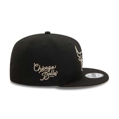 This is a Chicago Bulls NBA Wordmark Black 9FIFTY Snapback Cap 5