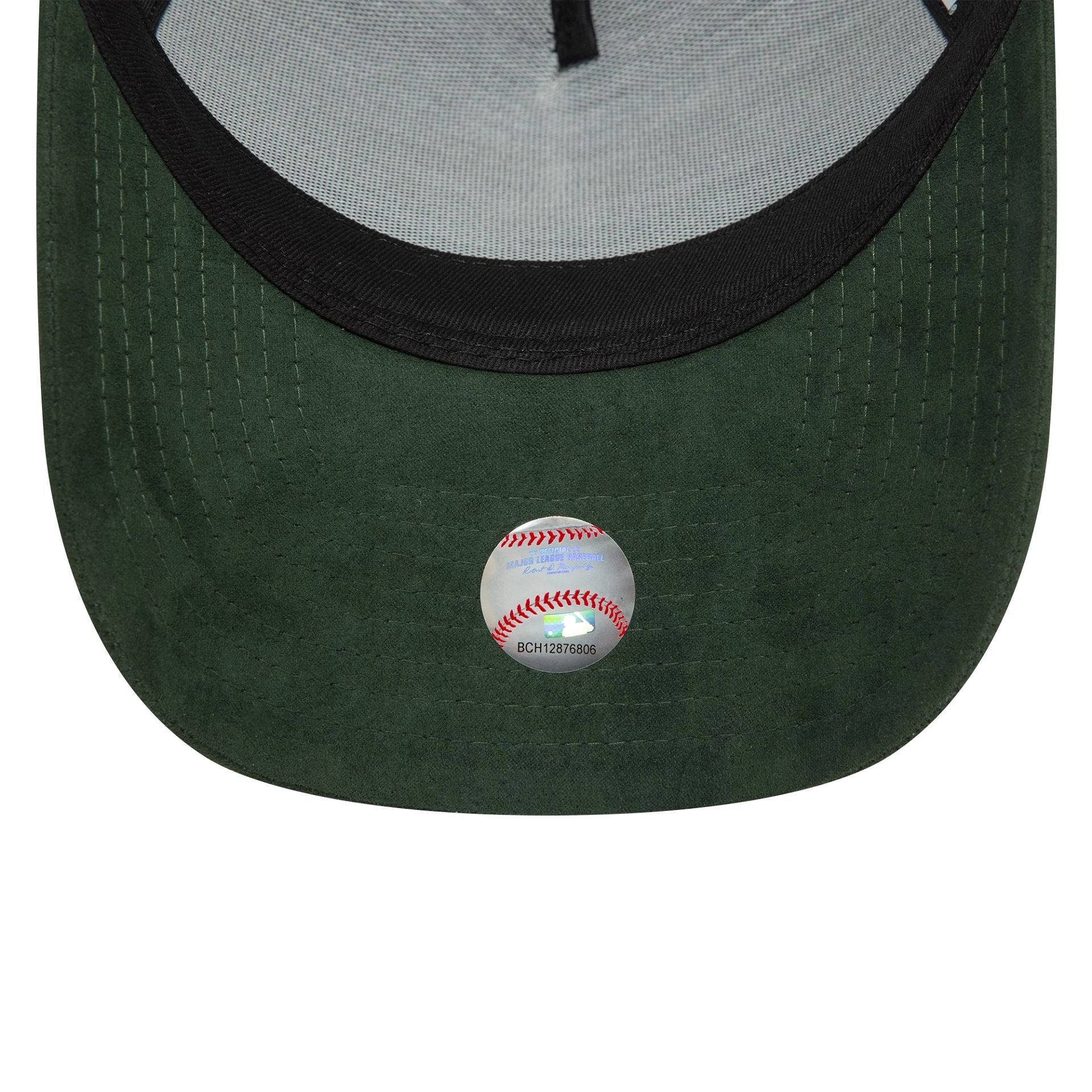 This is a LA Dodgers Faux Suede Dark Green 9FORTY E-Frame Cap 5