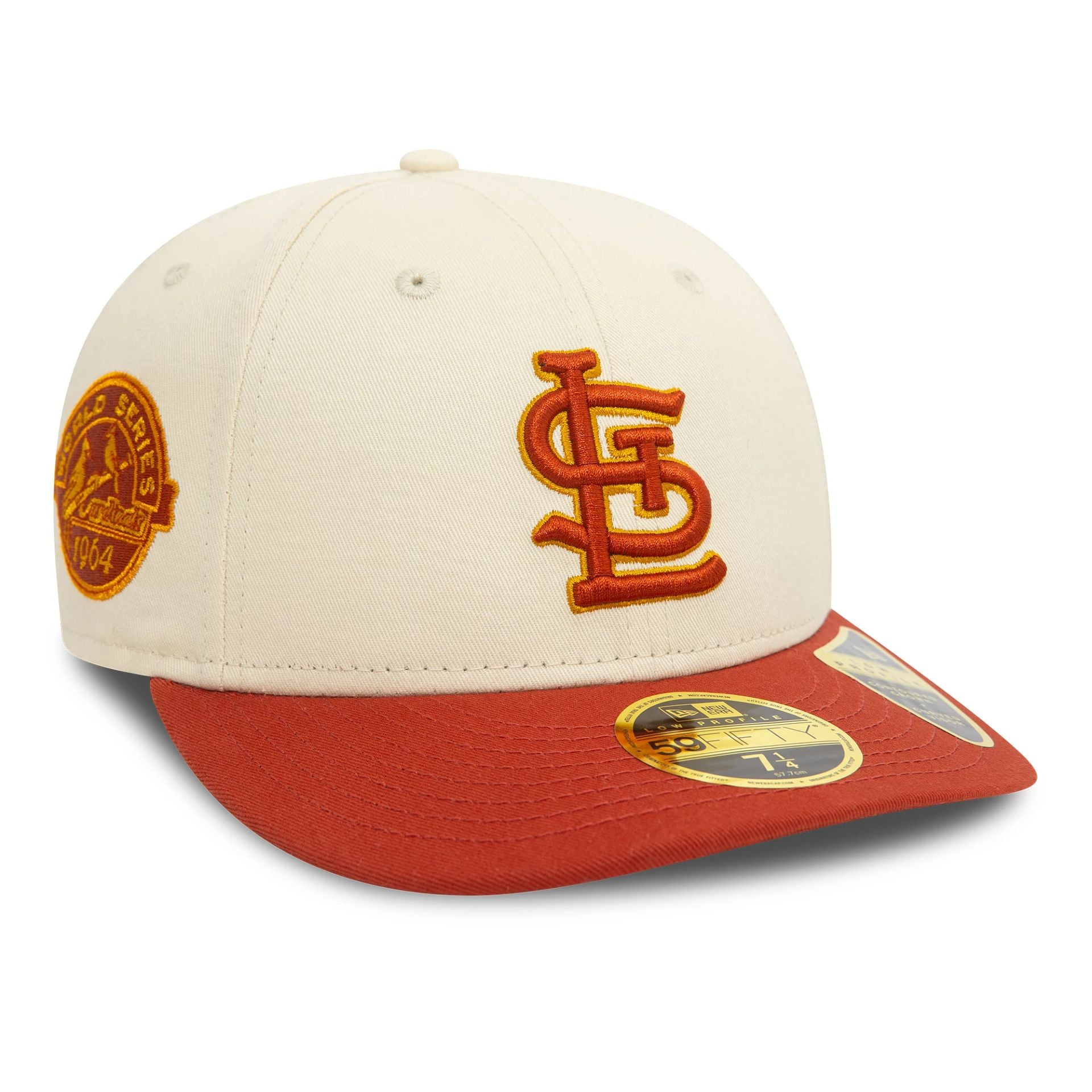 This is a St. Louis Cardinals Seasonal World Series Cream Low Profile 59FIFTY Fitted Cap 1