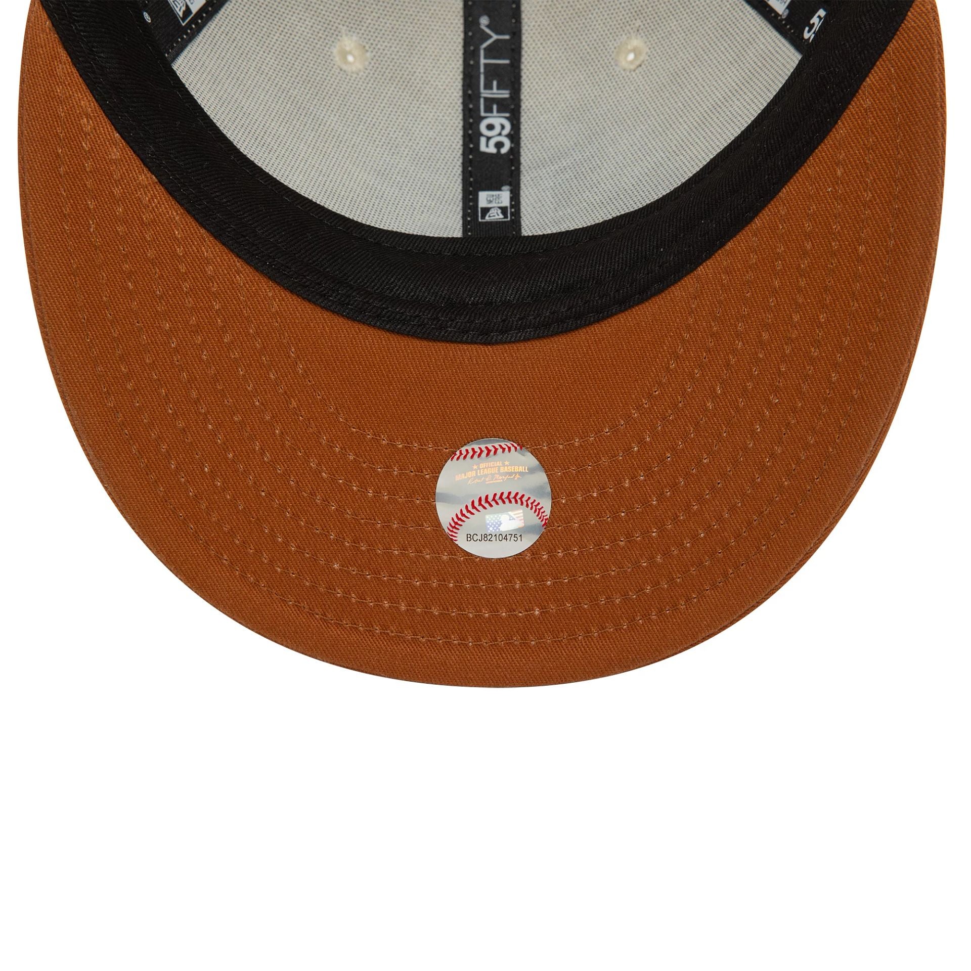 This is a LA Dodgers Seasonal World Series Cream Low Profile 59FIFTY Fitted Cap 6