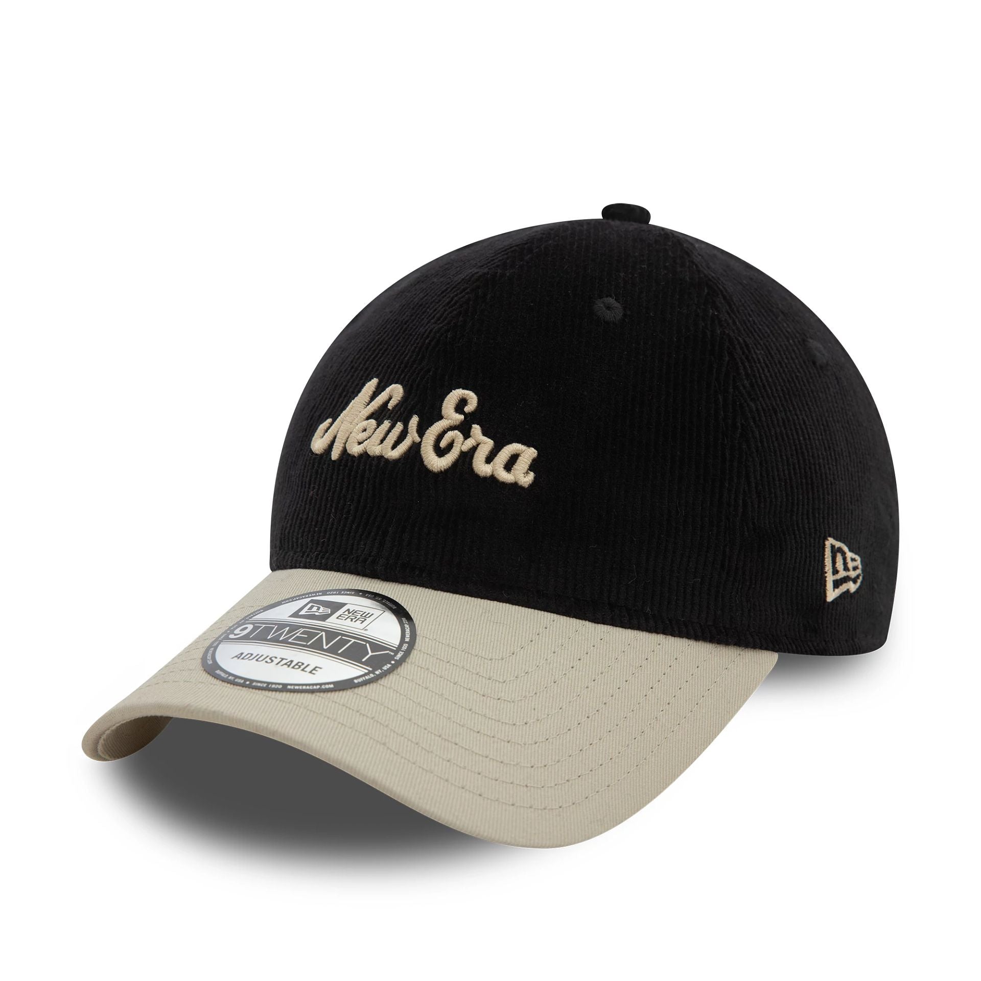 This is a  New Era Script Cord Black 9TWENTY Adjustable Cap 1