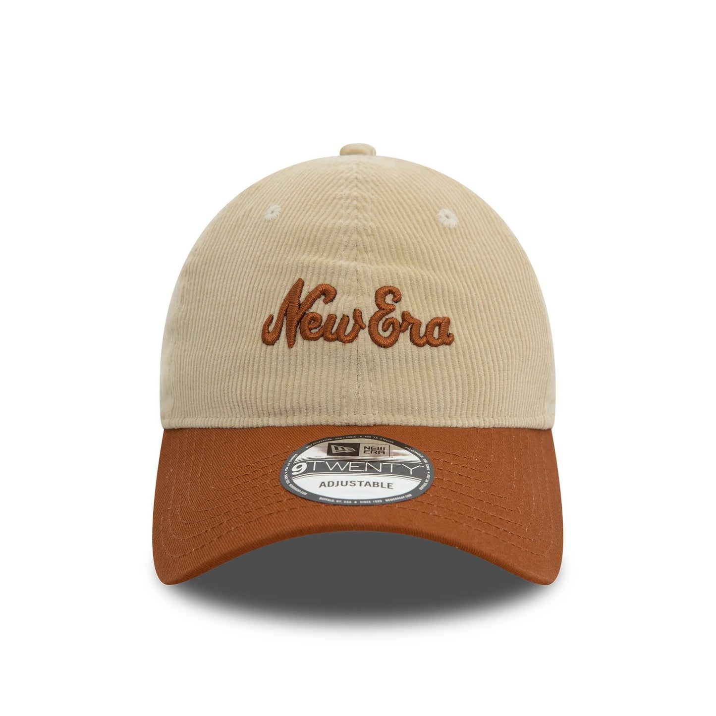 This is a  New Era Script Cord Light Beige 9TWENTY Adjustable Cap 2