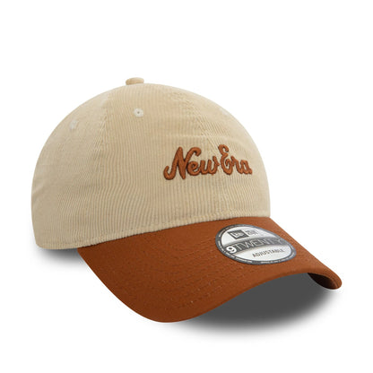 This is a  New Era Script Cord Light Beige 9TWENTY Adjustable Cap 3