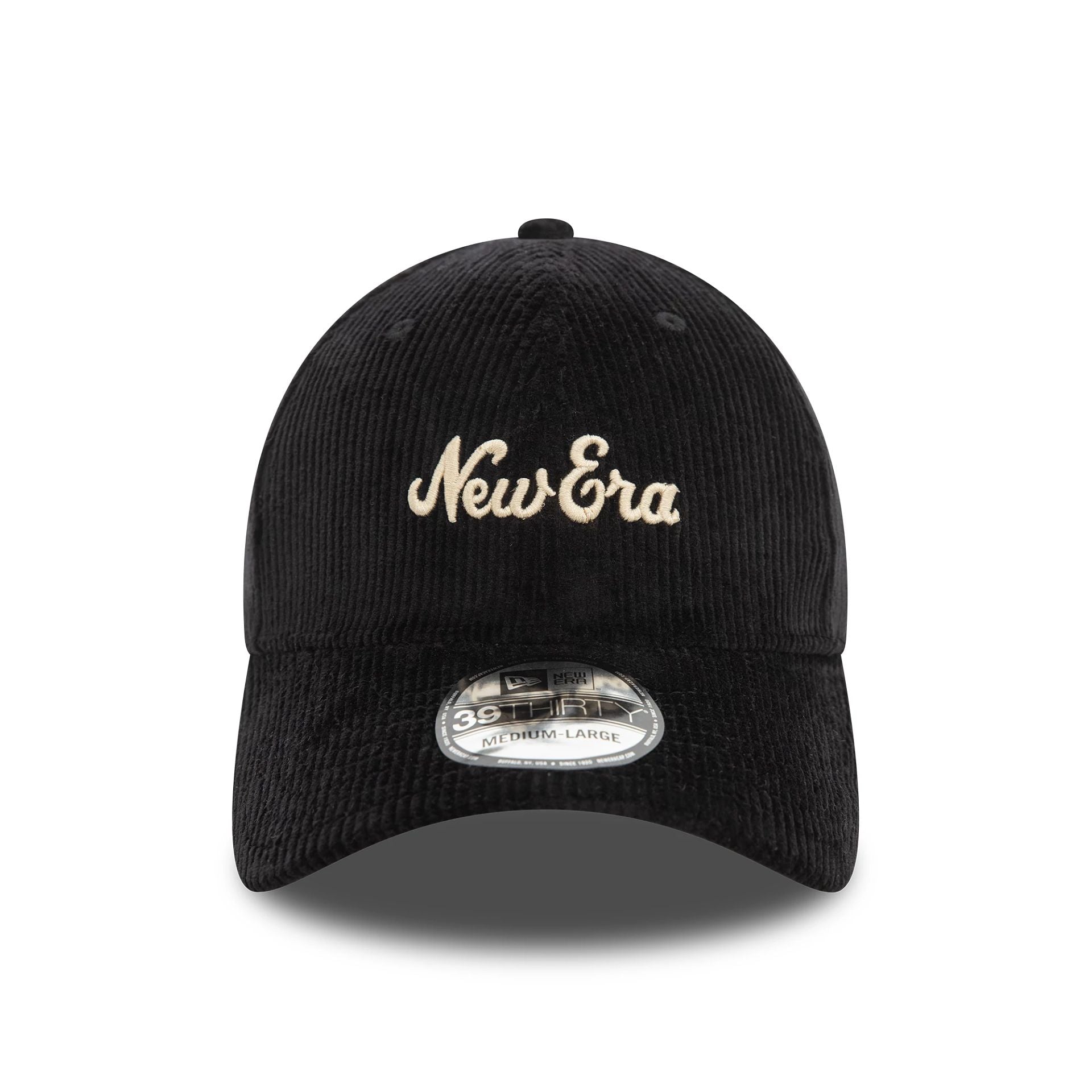 This is a  New Era Script Cord Black 39THIRTY Stretch Fit Cap 2