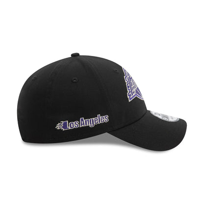 This is a LA Lakers NBA Metallic Black 9FORTY Adjustable Cap 4