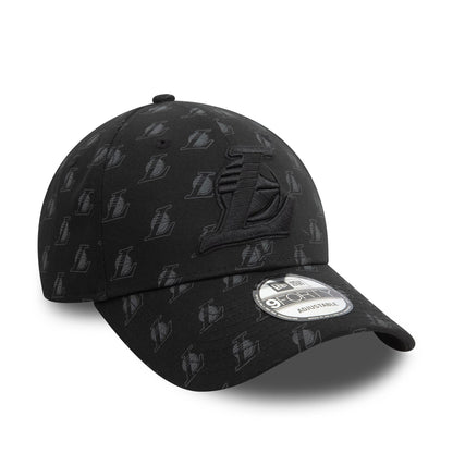 This is a LA Lakers Team Monogram Black 9FORTY Adjustable Cap 3