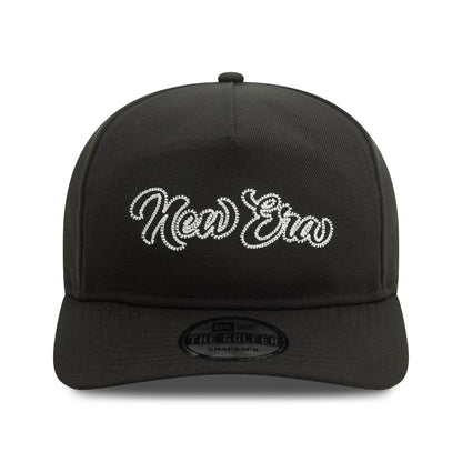 This is a  New Era Chain Stitch Black Golfer Cap 2