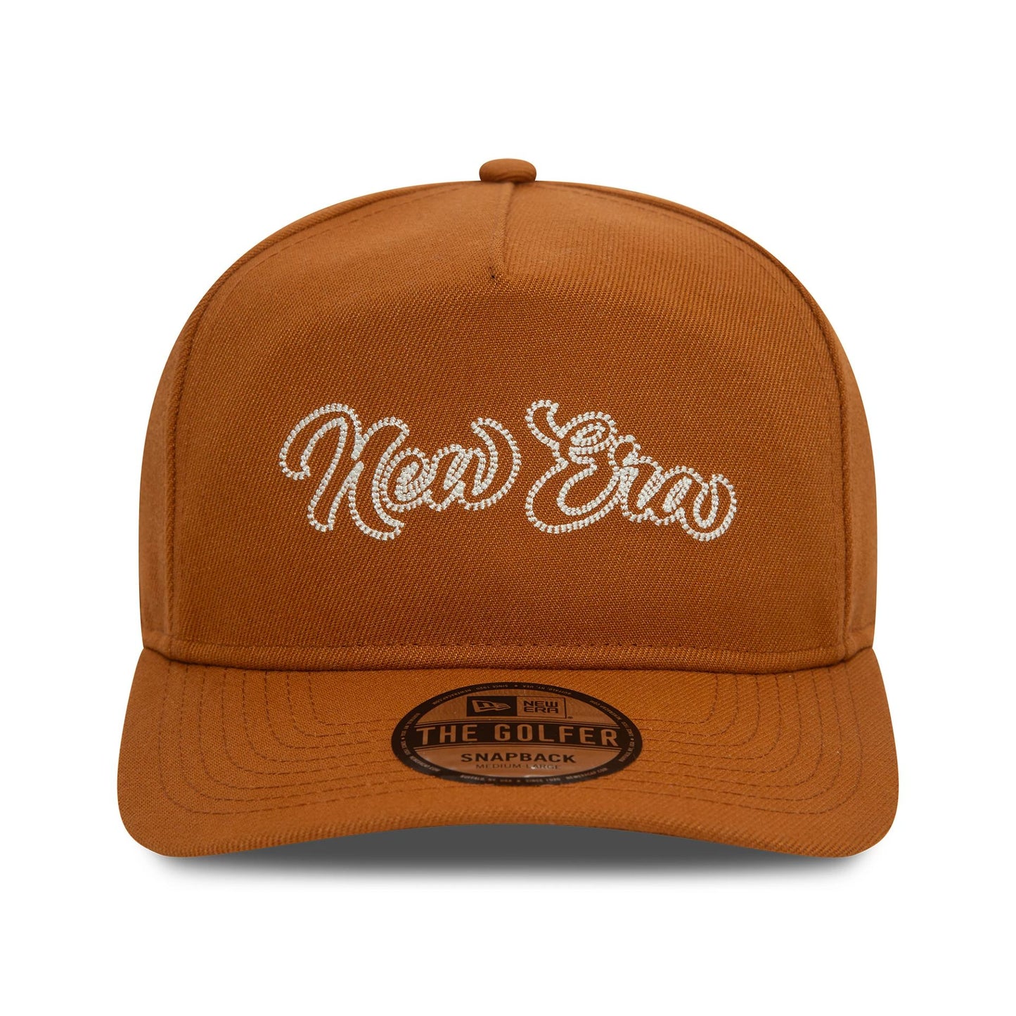 This is a  New Era Chain Stitch Brown Golfer Cap 2