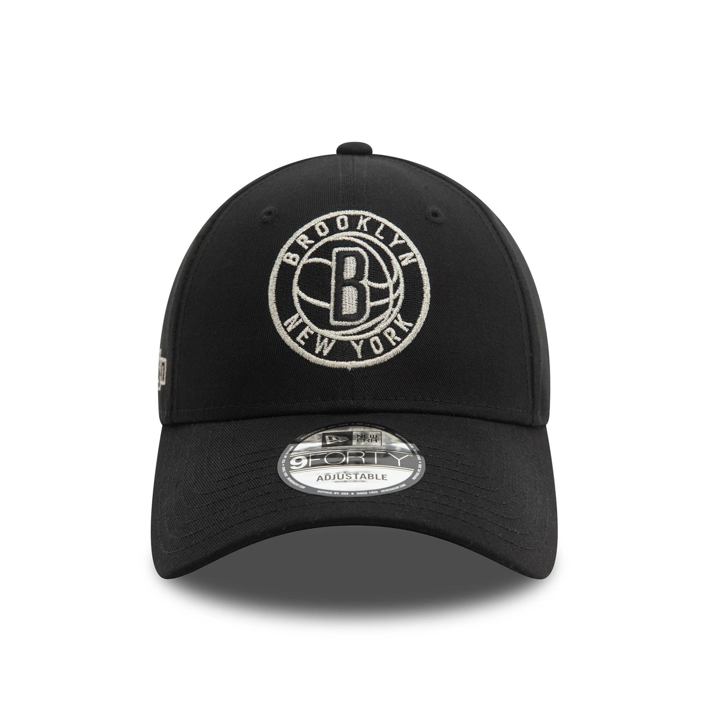 This is a Brooklyn Nets NBA Metallic Black 9FORTY Adjustable Cap 2