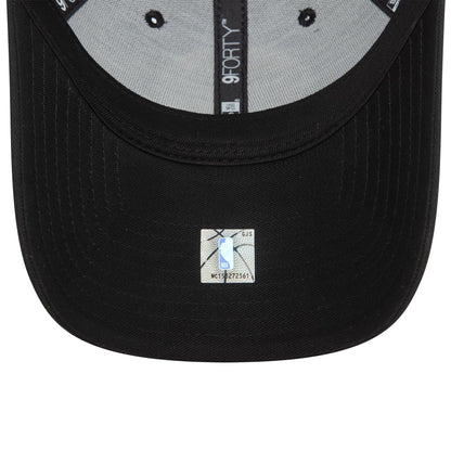 This is a Brooklyn Nets NBA Metallic Black 9FORTY Adjustable Cap 6