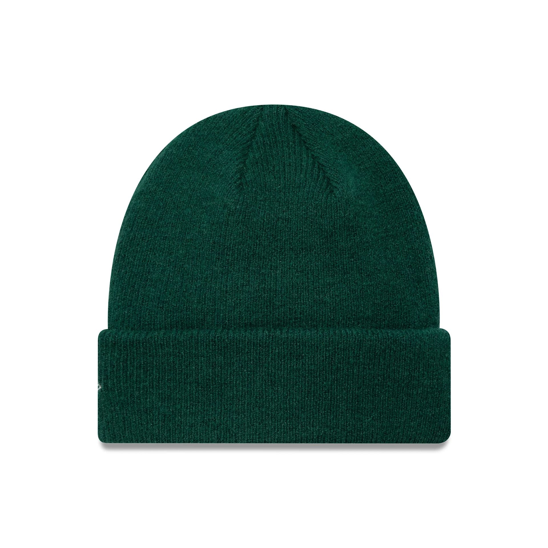 This is a  New Era Seasonal Dark Green Cuff Knit Beanie Hat 2