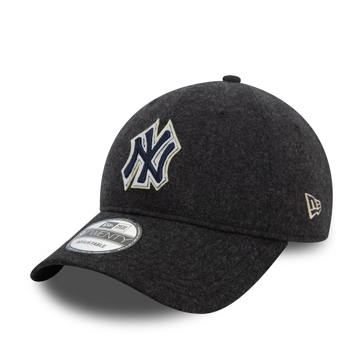 This is a New York Yankees MLB Melton Black 9TWENTY Adjustable Cap 1