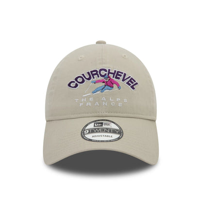 This is a  New Era Washed Courchevel Ski Light Beige 9TWENTY Adjustable Cap 2