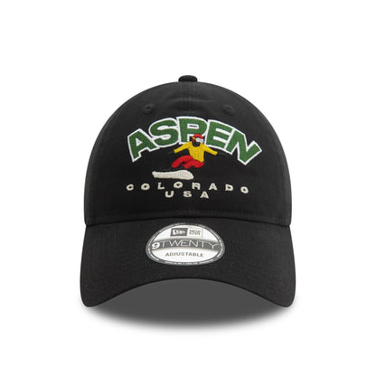 This is a  New Era Washed Aspen Ski Black 9TWENTY Adjustable Cap 2