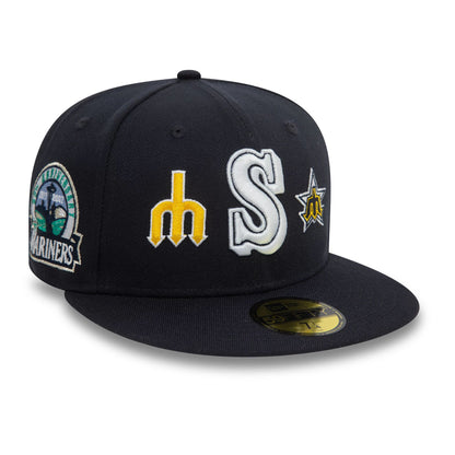 This is a Seattle Mariners MLB Cooperstown Patch Navy 59FIFTY Fitted Cap 4