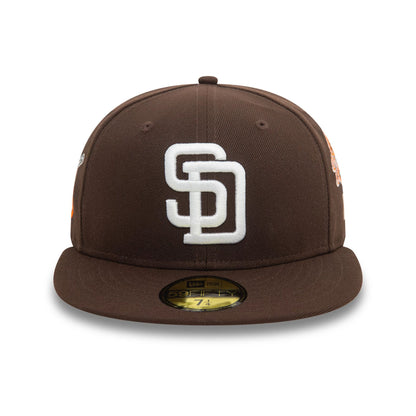 This is a San Diego Padres MLB Cooperstown Patch Dark Brown 59FIFTY Fitted Cap 4