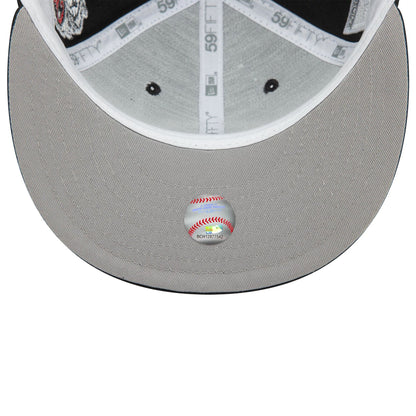 This is a Chicago White Sox MLB Cooperstown Patch Black 59FIFTY Fitted Cap 7