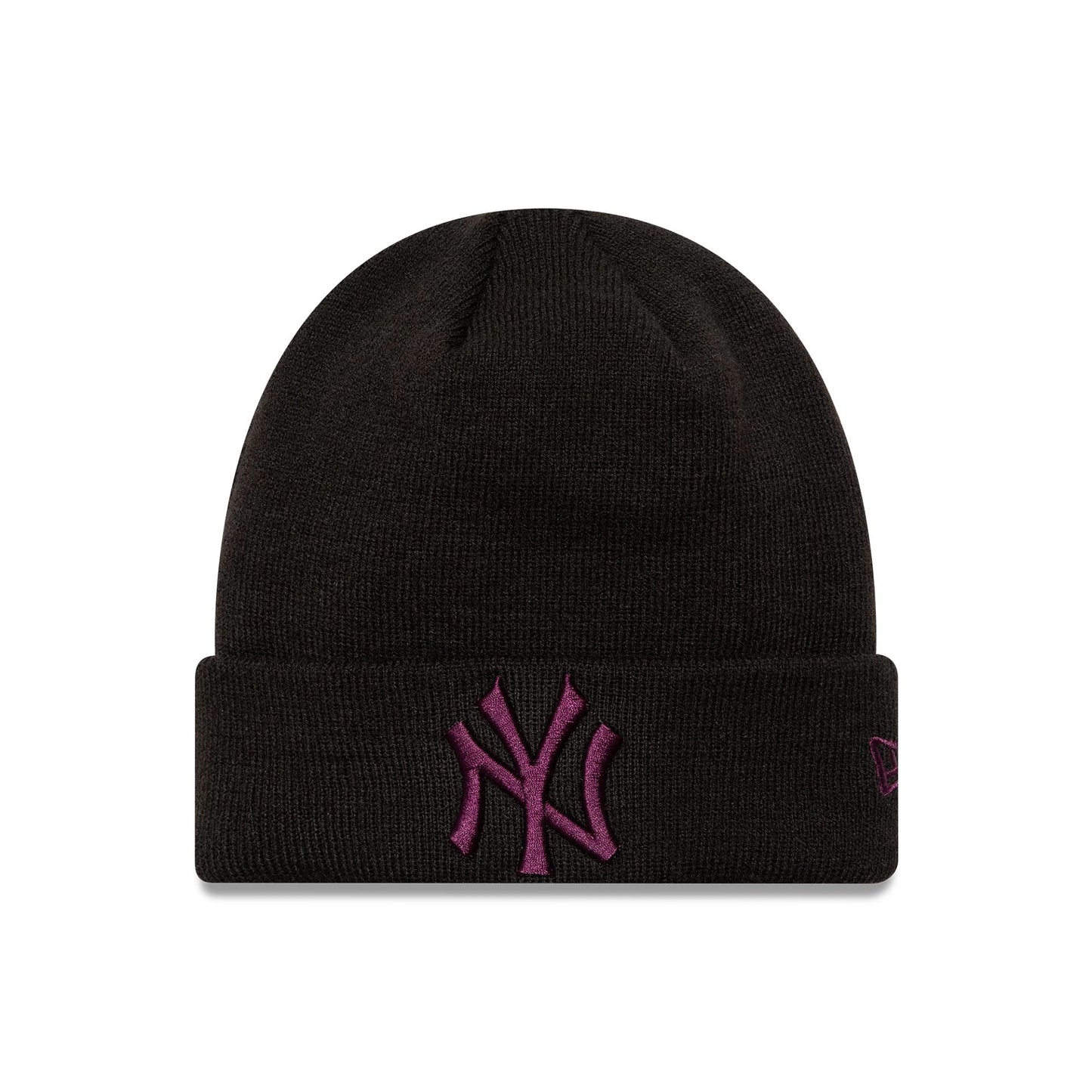 This is a New York Yankees Youth League Essential Black Cuff Knit Beanie Hat 1