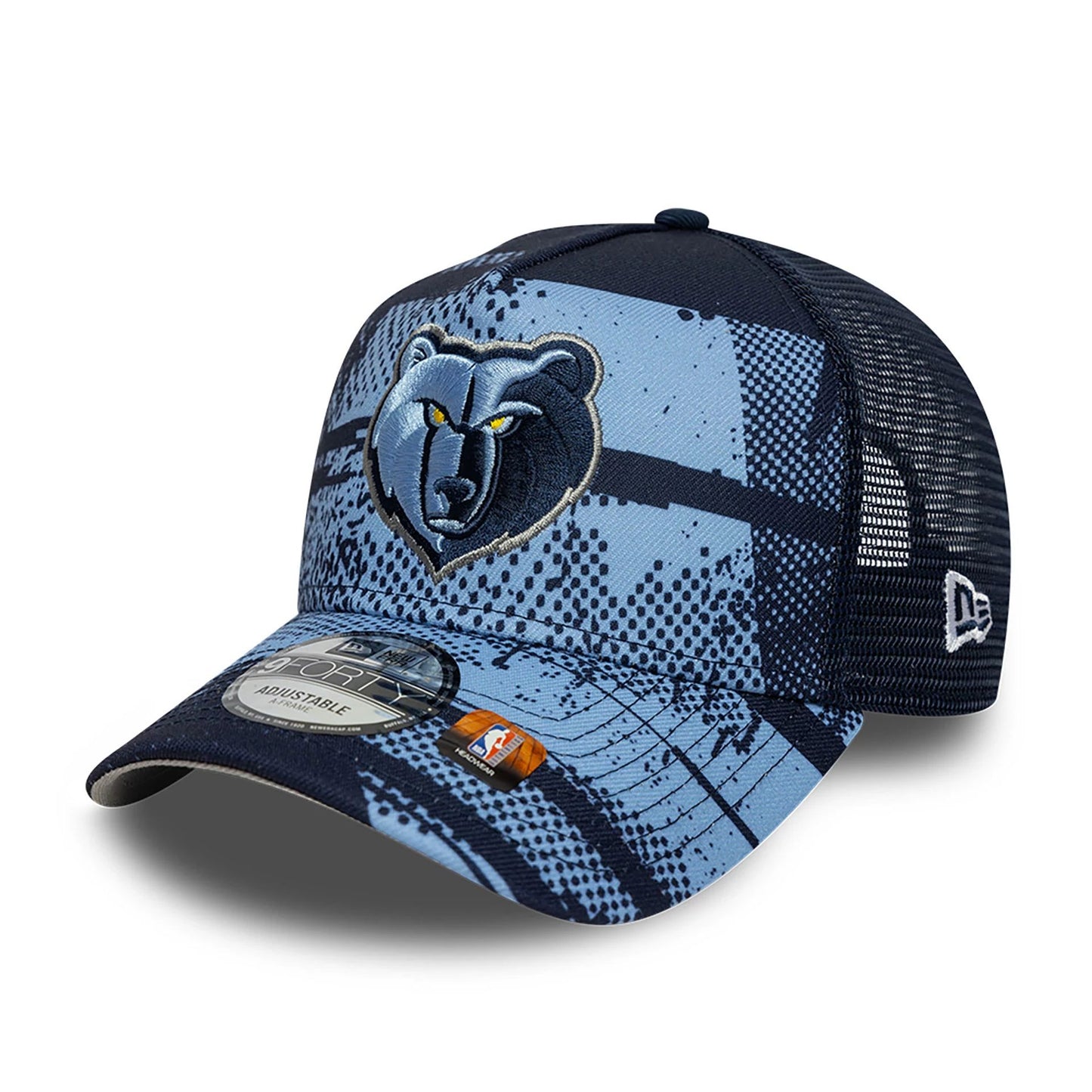 This is a Memphis Grizzlies NBA Tip Off Pastel Blue 9FORTY A-Frame Adjustable Cap 4