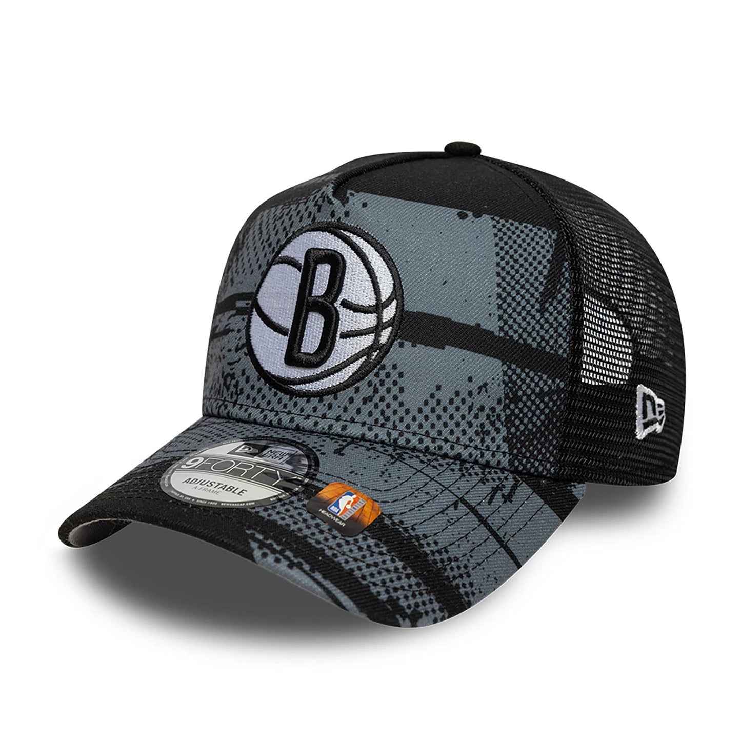 This is a Brooklyn Nets NBA Tip Off Charcoal 9FORTY A-Frame Adjustable Cap 4