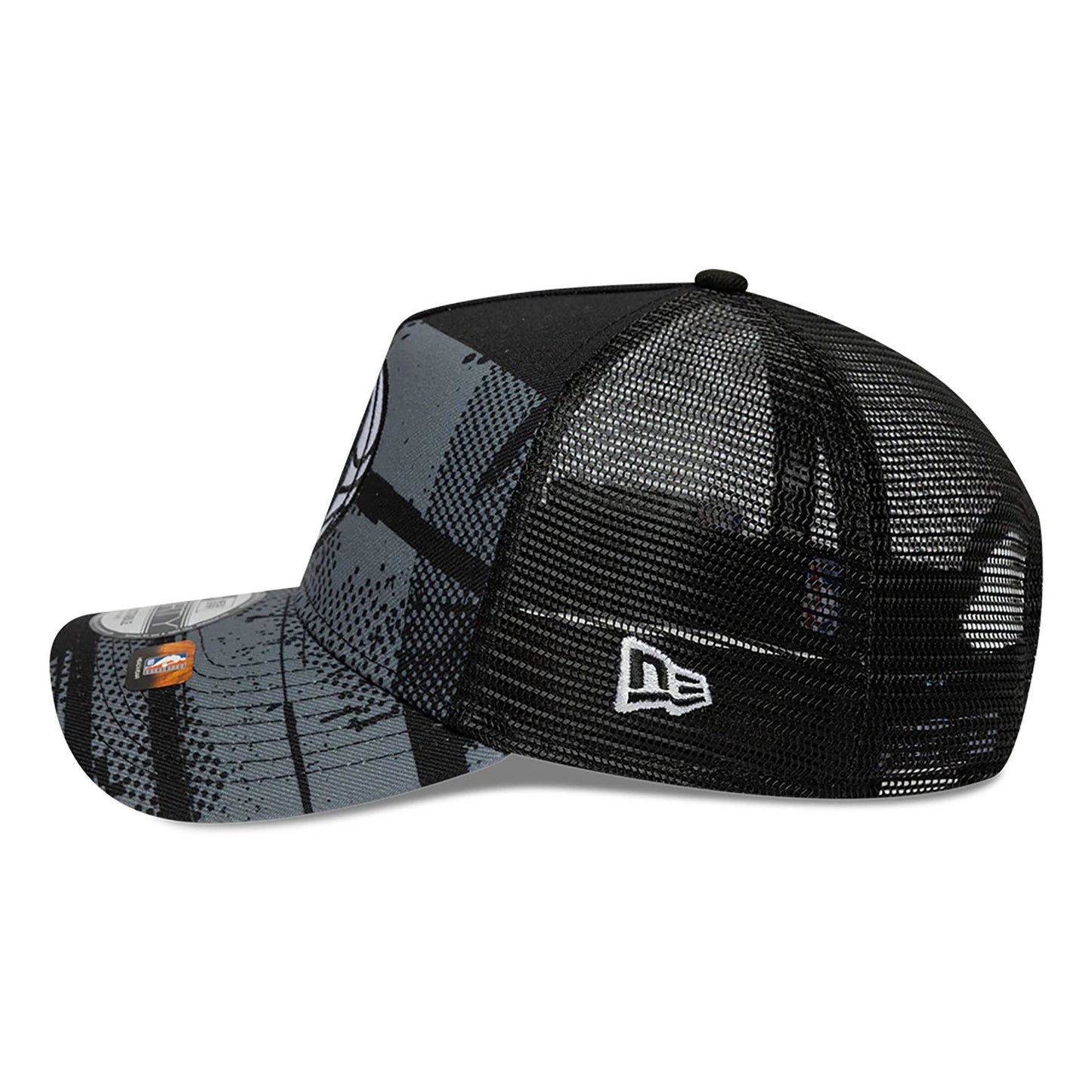 This is a Brooklyn Nets NBA Tip Off Charcoal 9FORTY A-Frame Adjustable Cap 7