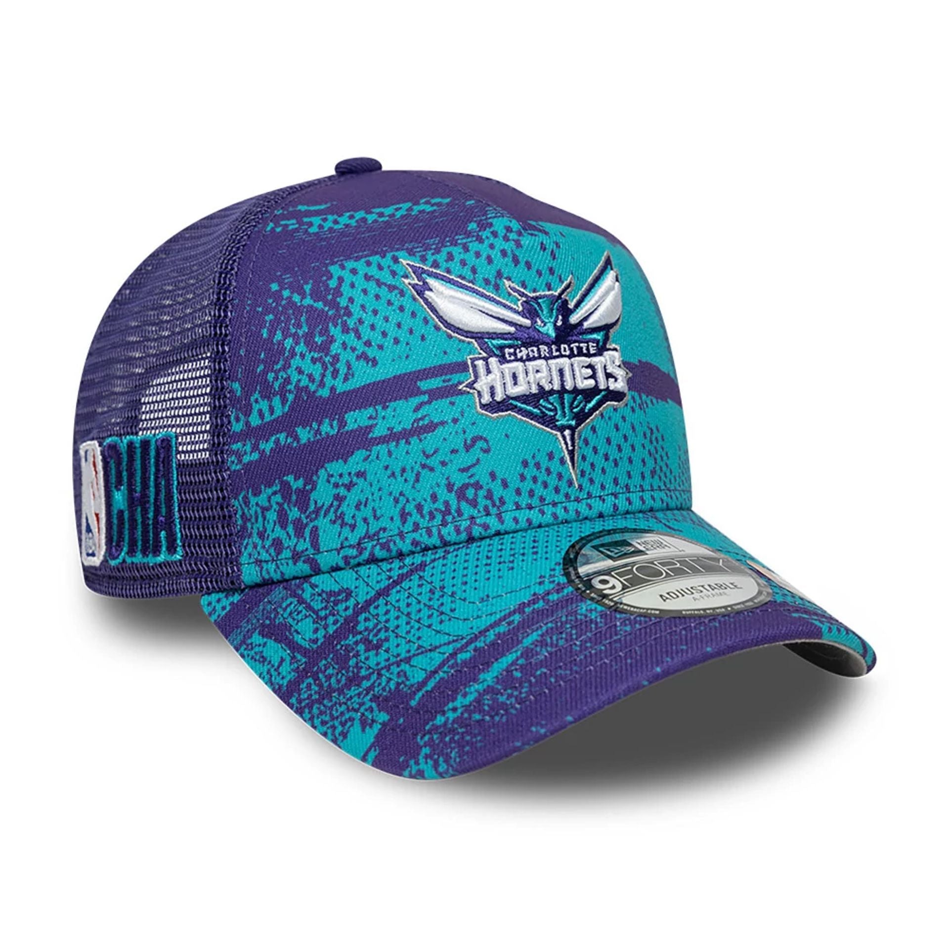 This is a Charlotte Hornets NBA Tip Off Turquoise 9FORTY A-Frame Adjustable Cap 1