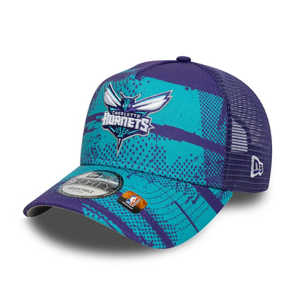 This is a Charlotte Hornets NBA Tip Off Turquoise 9FORTY A-Frame Adjustable Cap 4