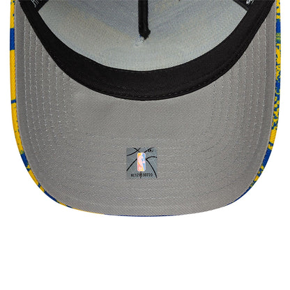 This is a Golden State Warriors NBA Tip Off Yellow 9FORTY A-Frame Adjustable Cap 2