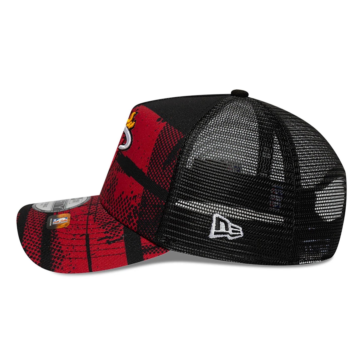 This is a Miami Heat NBA Tip Off Dark Red 9FORTY A-Frame Adjustable Cap 7