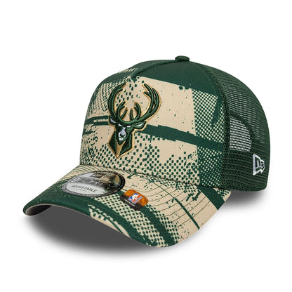 This is a Milwaukee Bucks NBA Tip Off Dark Green 9FORTY A-Frame Adjustable Cap 4