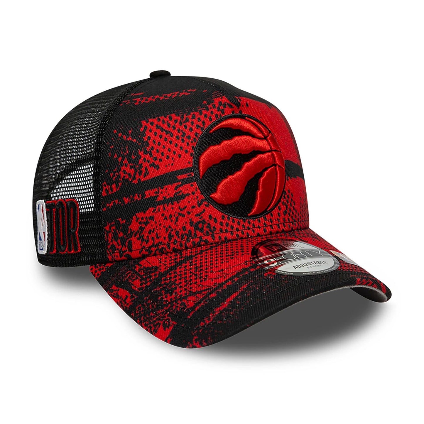 This is a Toronto Raptors NBA Tip Off Red 9FORTY A-Frame Adjustable Cap 1