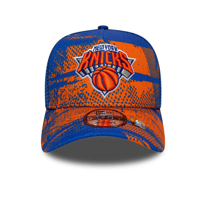 This is a New York Knicks NBA Tip Off Orange 9FORTY A-Frame Adjustable Cap 3