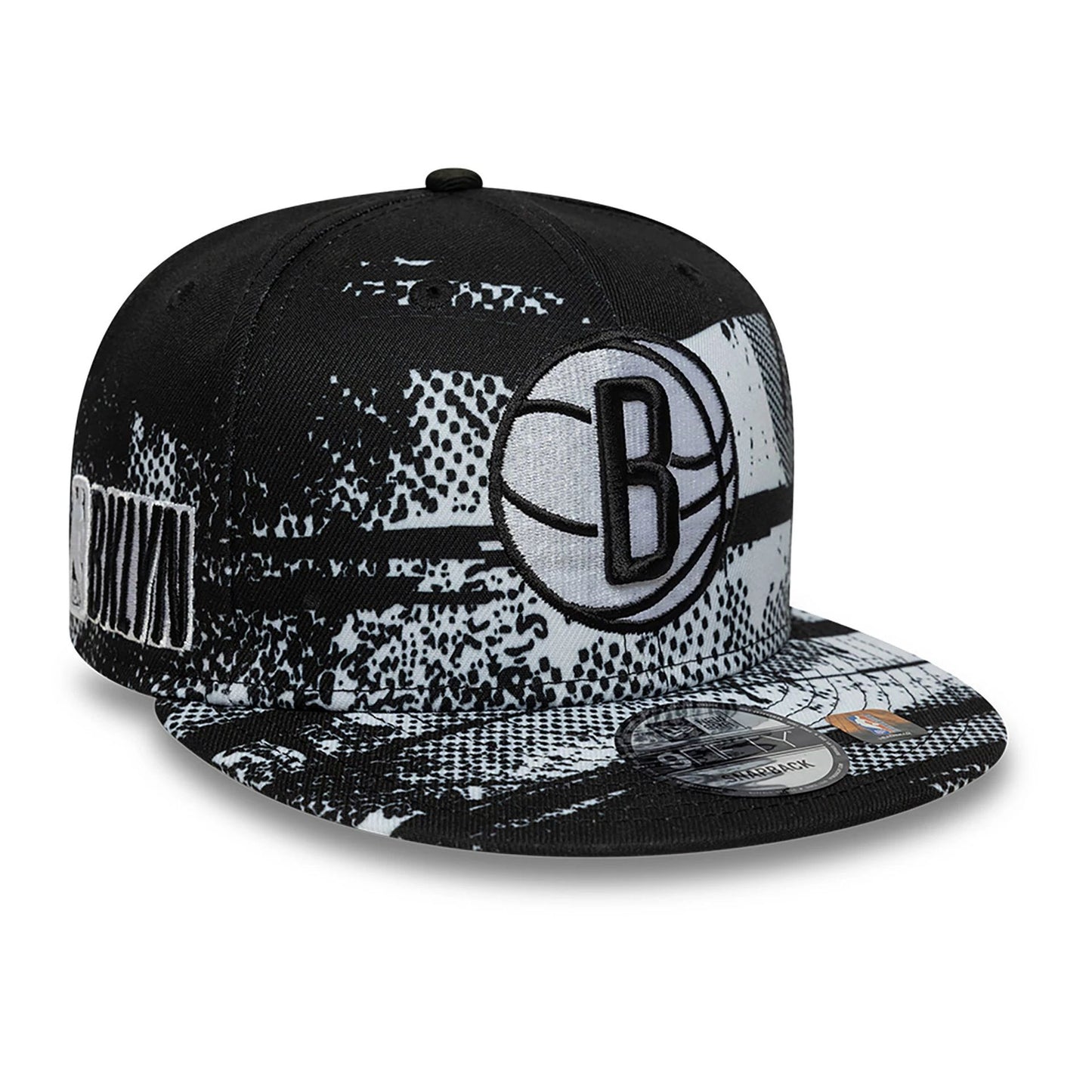 This is a Brooklyn Nets NBA Tip Off black 9FIFTY Snapback Cap 1