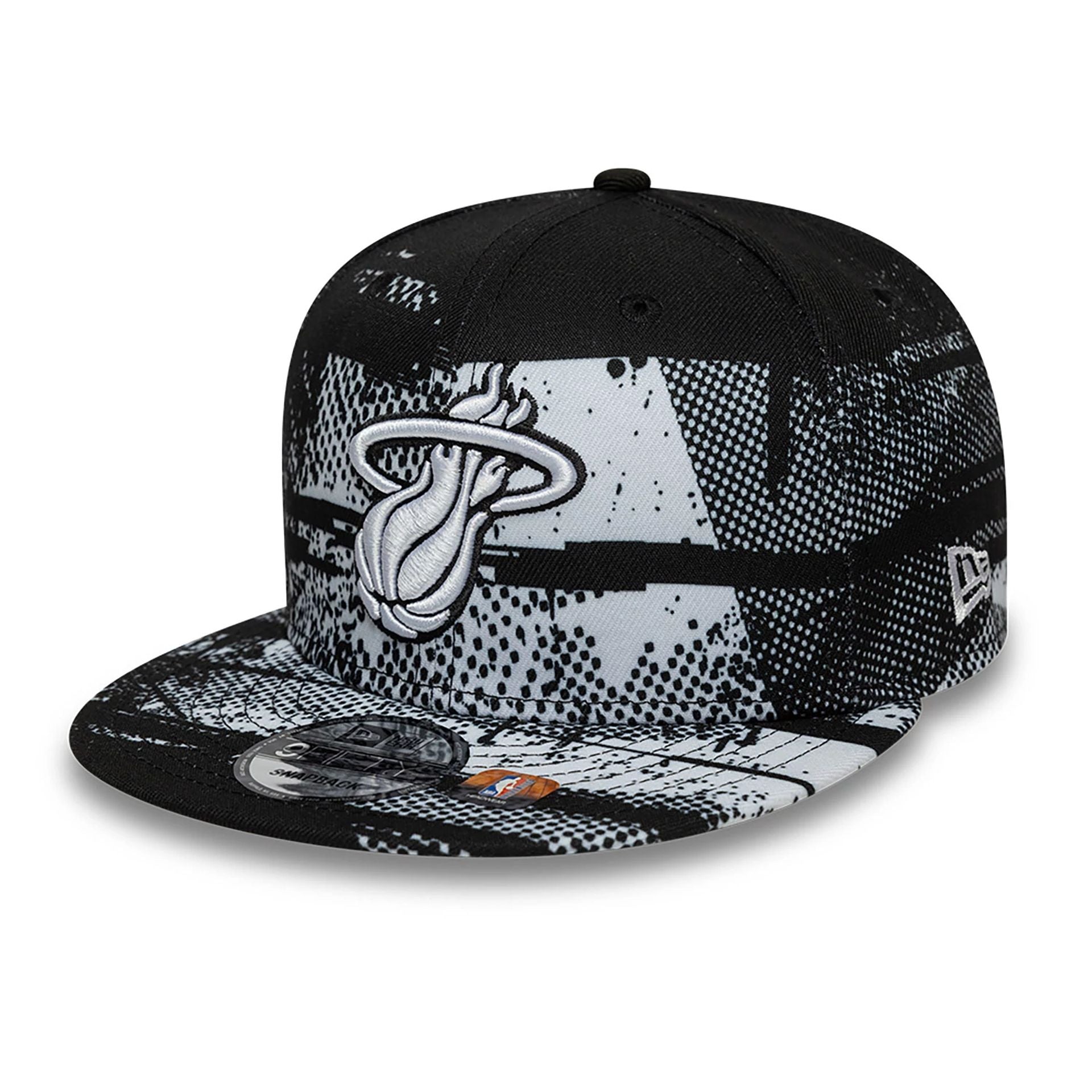 This is a Miami Heat NBA Tip Off Black 9FIFTY Snapback Cap 4