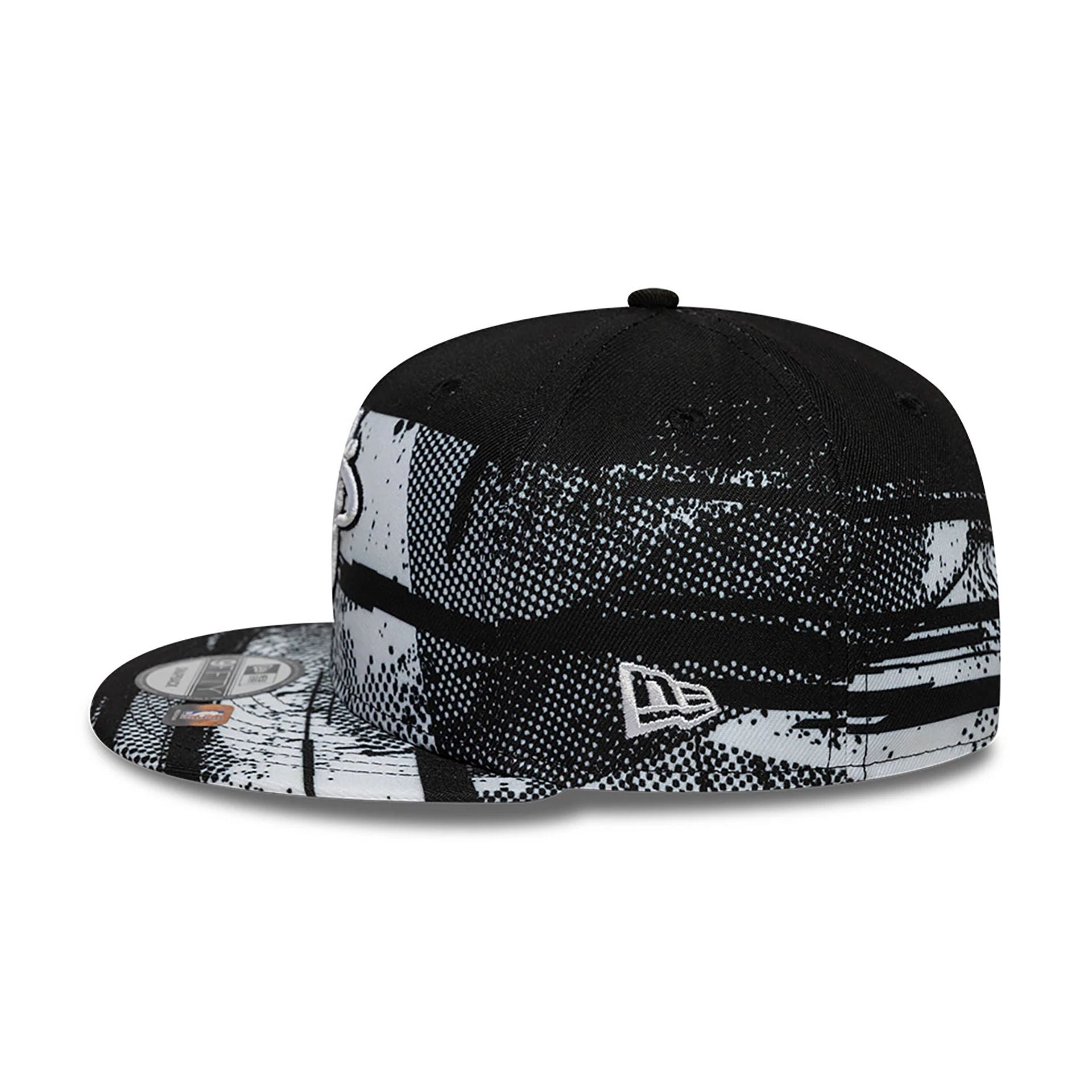 This is a Miami Heat NBA Tip Off Black 9FIFTY Snapback Cap 7