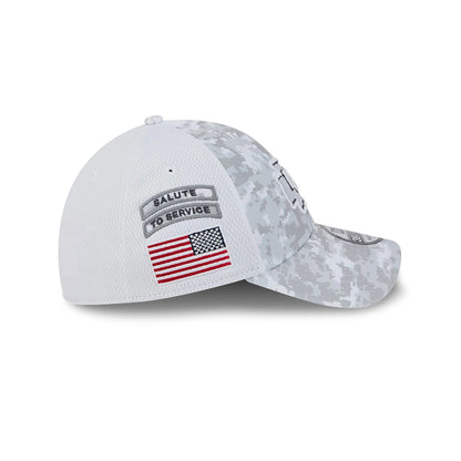 This is a Kansas City Chiefs NFL Salute To Service 2024 White 39THIRTY Stretch Fit Cap 5