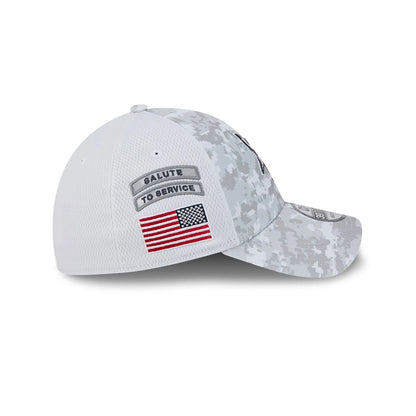 This is a Minnesota Vikings NFL Salute To Service 2024 White 39THIRTY Stretch Fit Cap 5