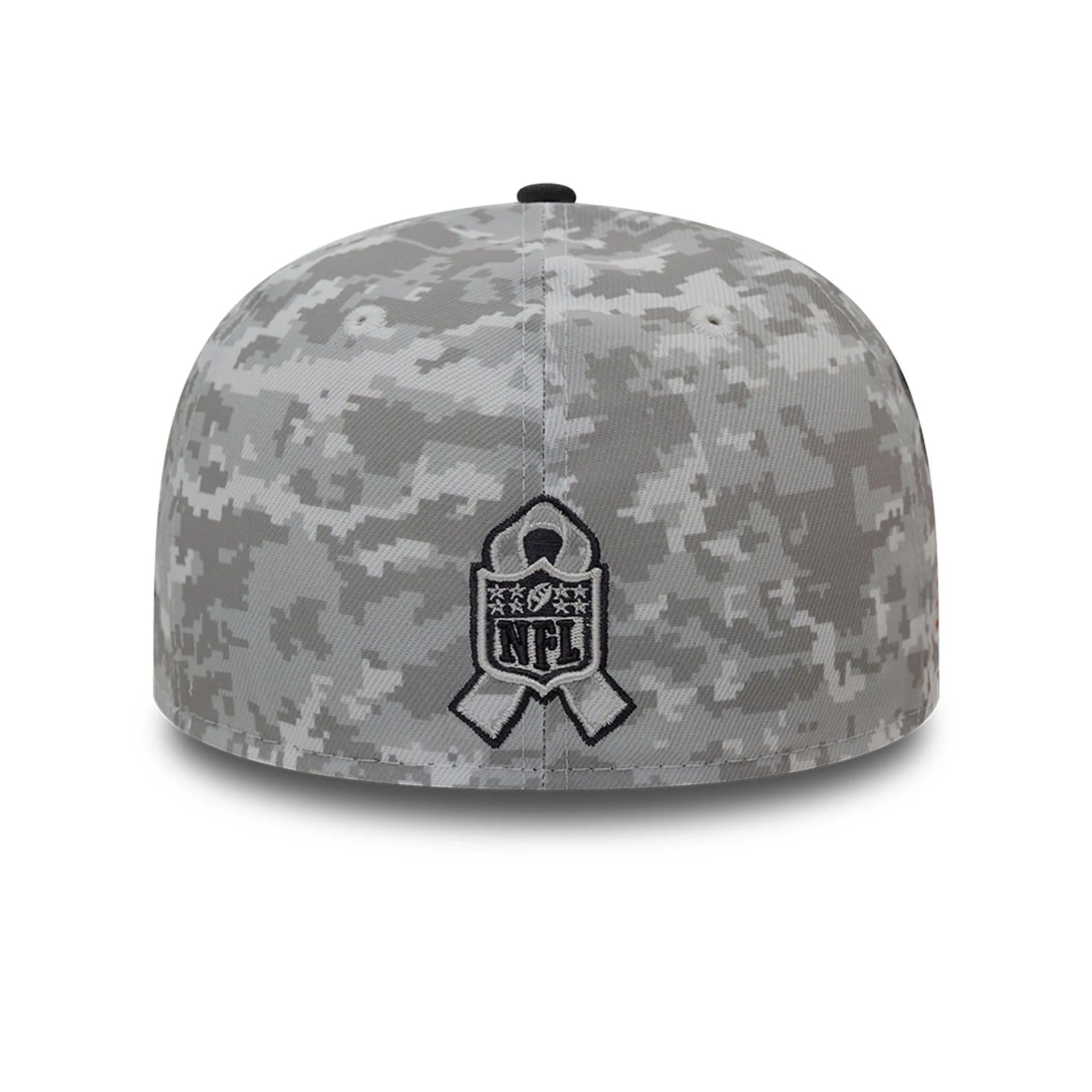 This is a Kansas City Chiefs NFL Salute To Service 2024 Charcoal Low Profile 59FIFTY Fitted Cap 5