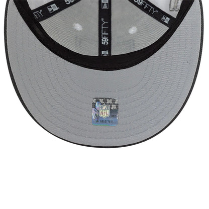 This is a Las Vegas Raiders NFL Salute To Service 2024 Charcoal Low Profile 59FIFTY Fitted Cap 2