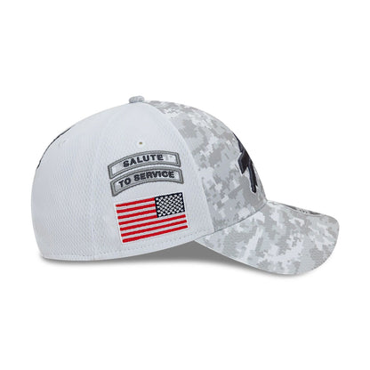 This is a Buffalo Bills NFL Salute To Service 2024 White 9FORTY Stretch Snap Adjustable Cap 6