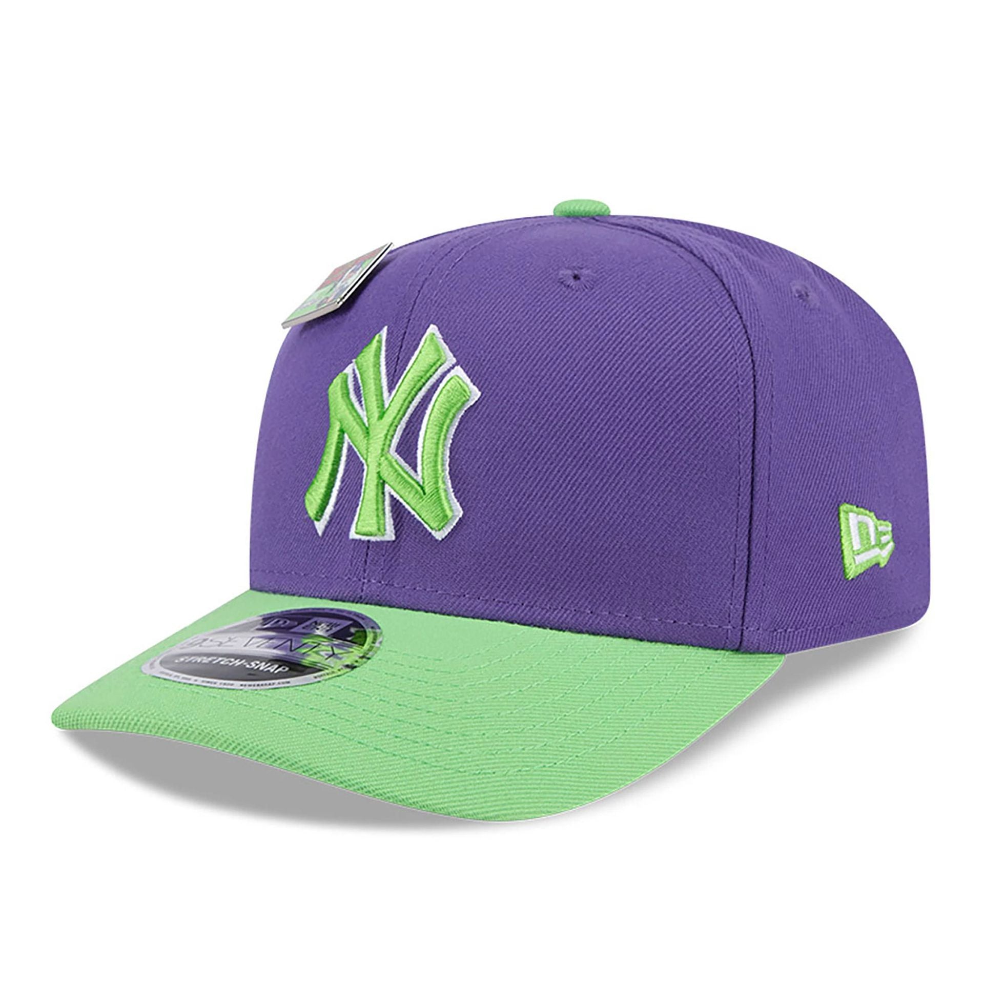 This is a New York Yankees Big League Chew Purple 9SEVENTY Stretch Snap Cap 4