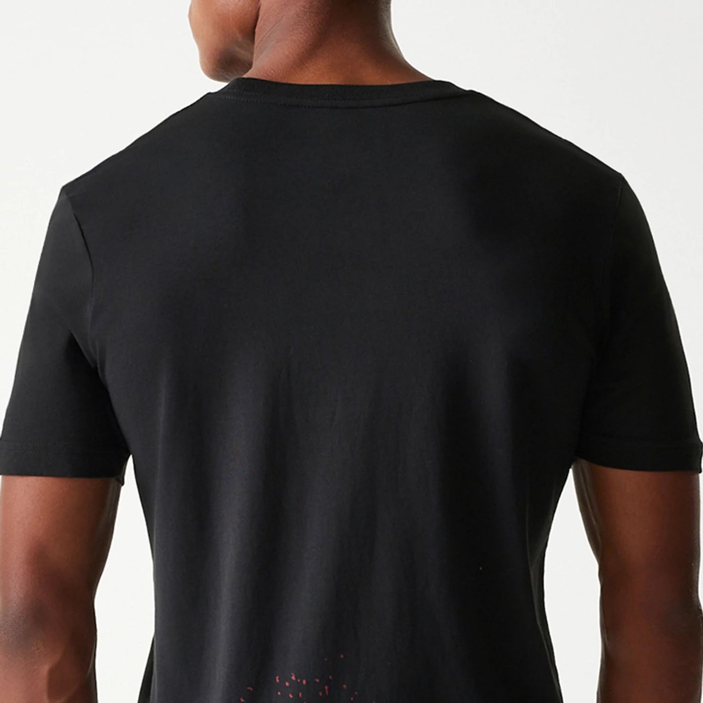 The Male model is wearing Miami Heat NBA Tip Off Black T-Shirt 7