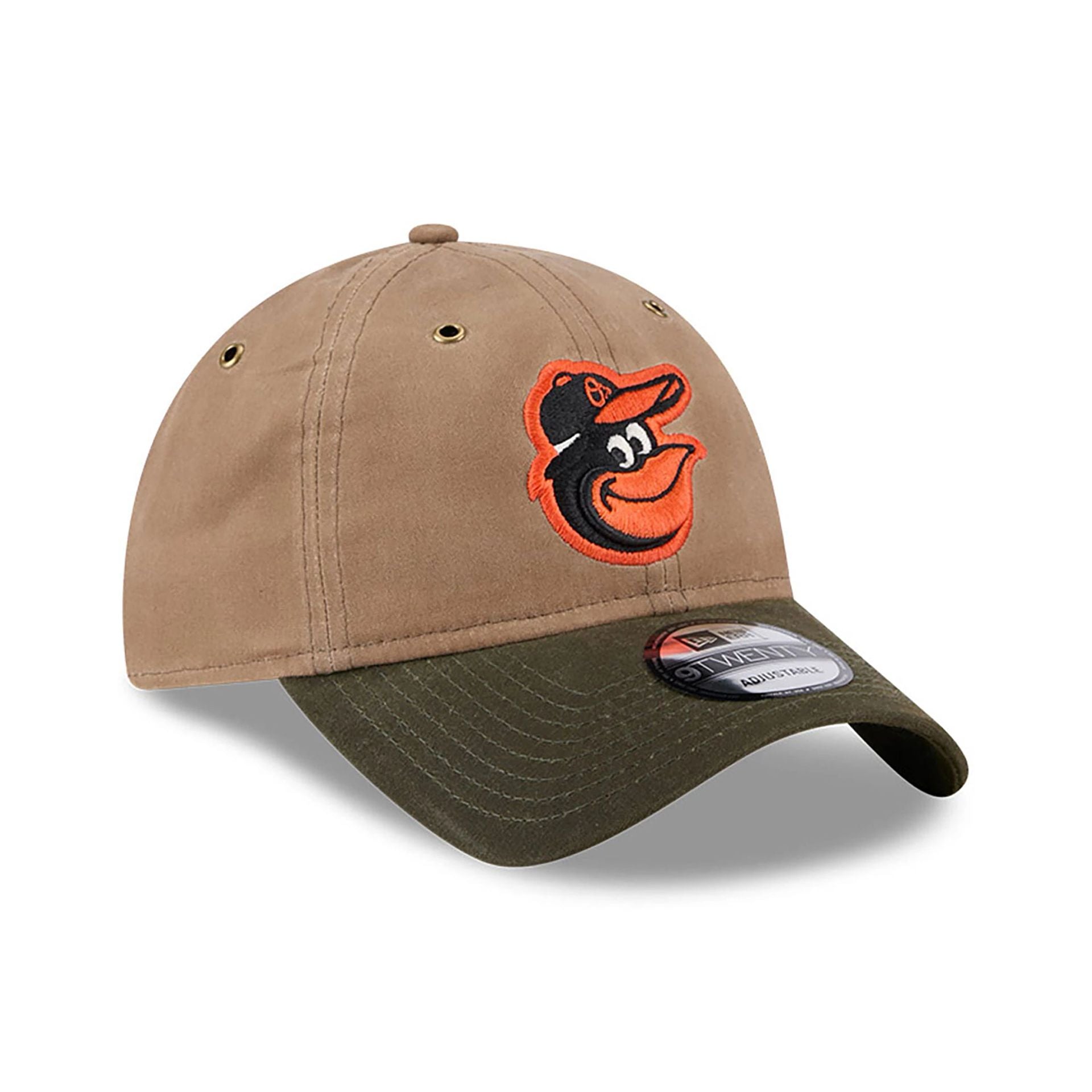 This is a Baltimore Orioles Wax Canvas Brown 9TWENTY Adjustable Cap 3